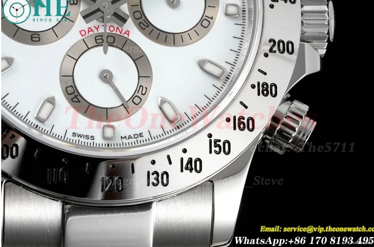 SS White WF Dial Daytona A7750 316L 116520 SS 0424